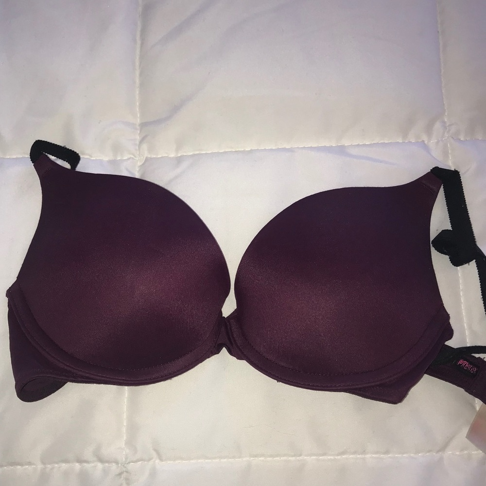 VS PINK maroon push up bra